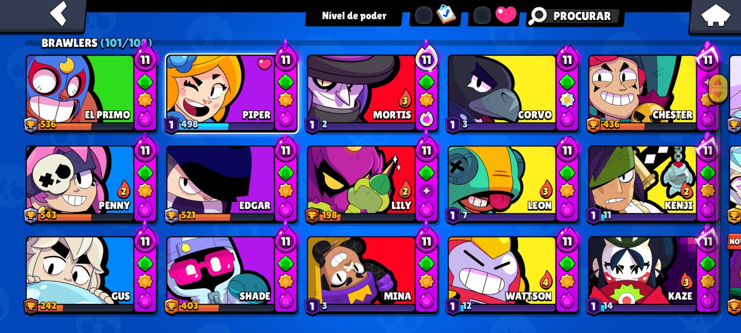 CONTA DE BRAWL STARS 38.300+ TROFÉUS 101 BRAWLERS SKINS EXCLUSIVAS