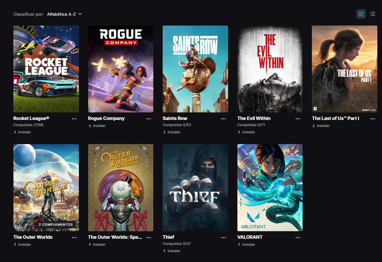 CONTA EPIC GAMES C/ MUITO JOGO - FORTNITE 14+ SKIN - FIFA24 - SPIDERMAN 2 - GTA5