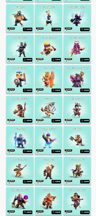 BILHETE DOURADO/GEMAS/PAISAGENS [ CLASH OF CLANS ] [ ENTREGA RÁPIDA ]