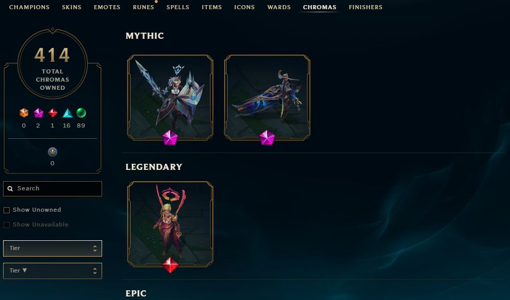 872 SKINS, 414 CHROMAS - CONTA DE LEAGUE OF LEGENDS