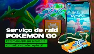 Serviço RAIDS NO POKEMON GO