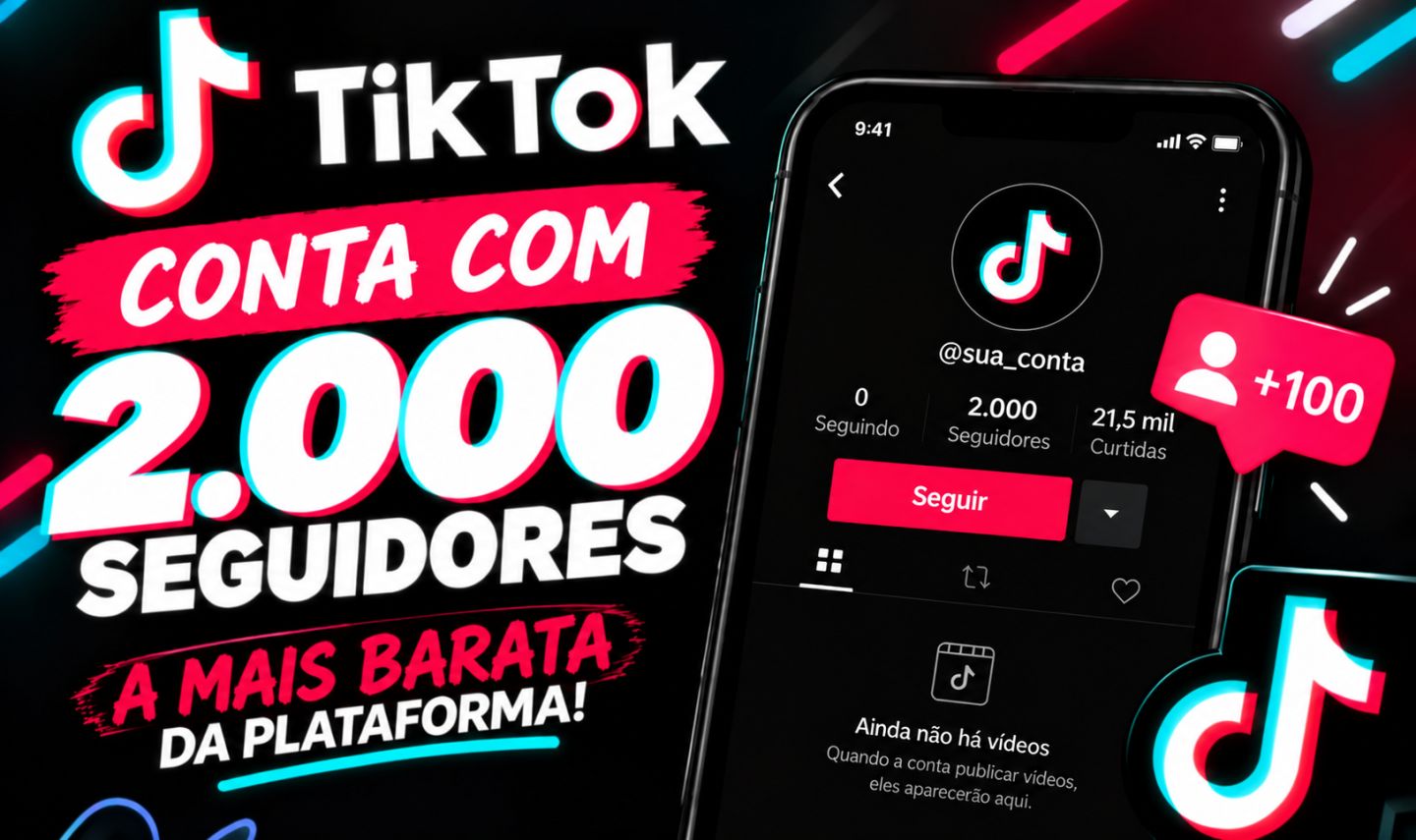CONTA TIKTOK COM 2 MIL SEGUIDORES REAIS | TikTok Shop e Live Studio | Promoção