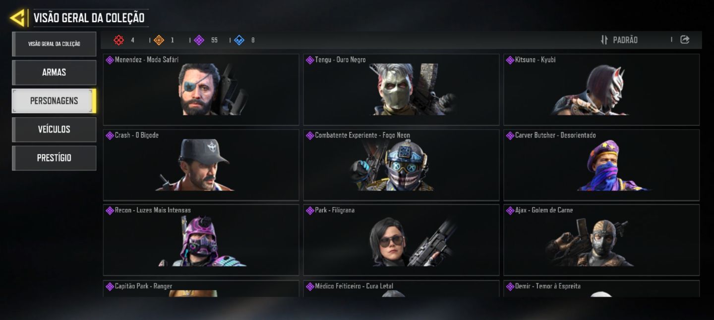 CONTA HIGH-END COD MOBILE | 6 MÍTICAS + 4 PERSONAGENS MÍTICOS | 3 PRESTÍGIO