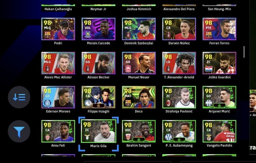 Conta Efootball Steam força 3206 vários blitz cooler, vários épicos