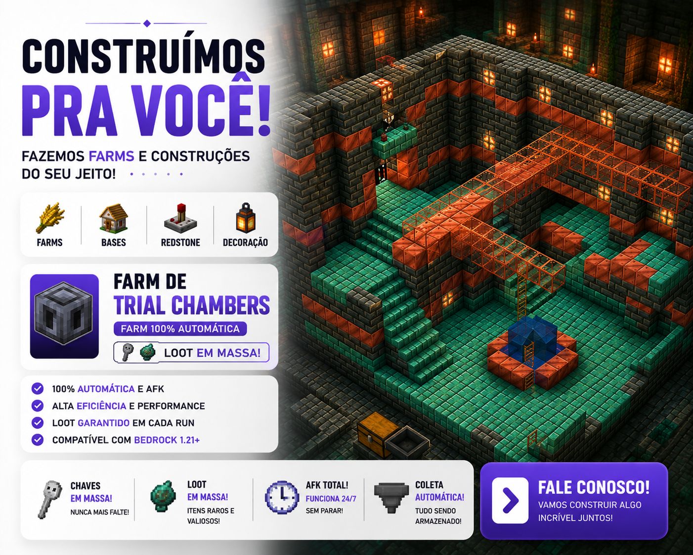 Construímos para você ! Minecraft Bedrock