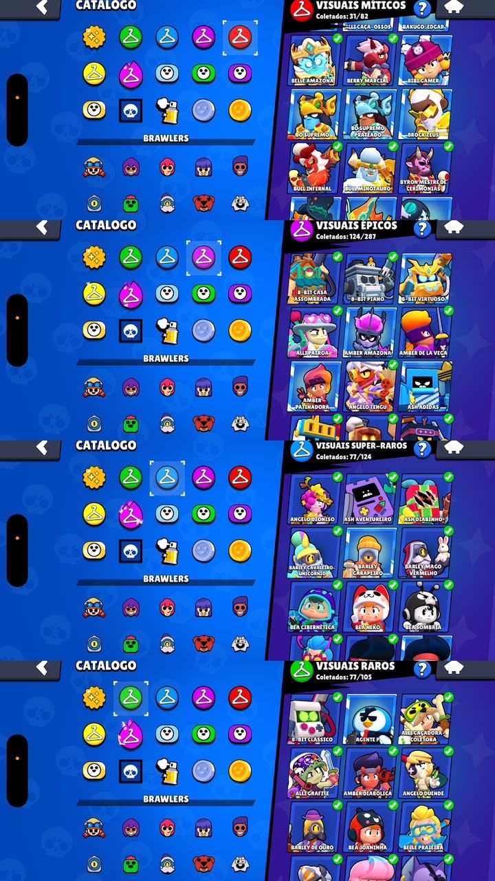 CONTA DE BRAWL STARS 90K DE TROFEUS | 107 BRAWLERS varias skins