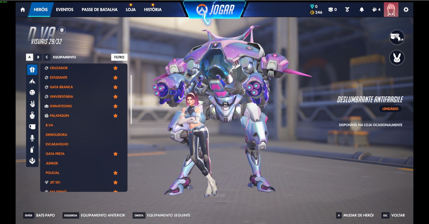 Conta overwatch 2019/2026 com 735 skins com skins raras e diversas de collab!