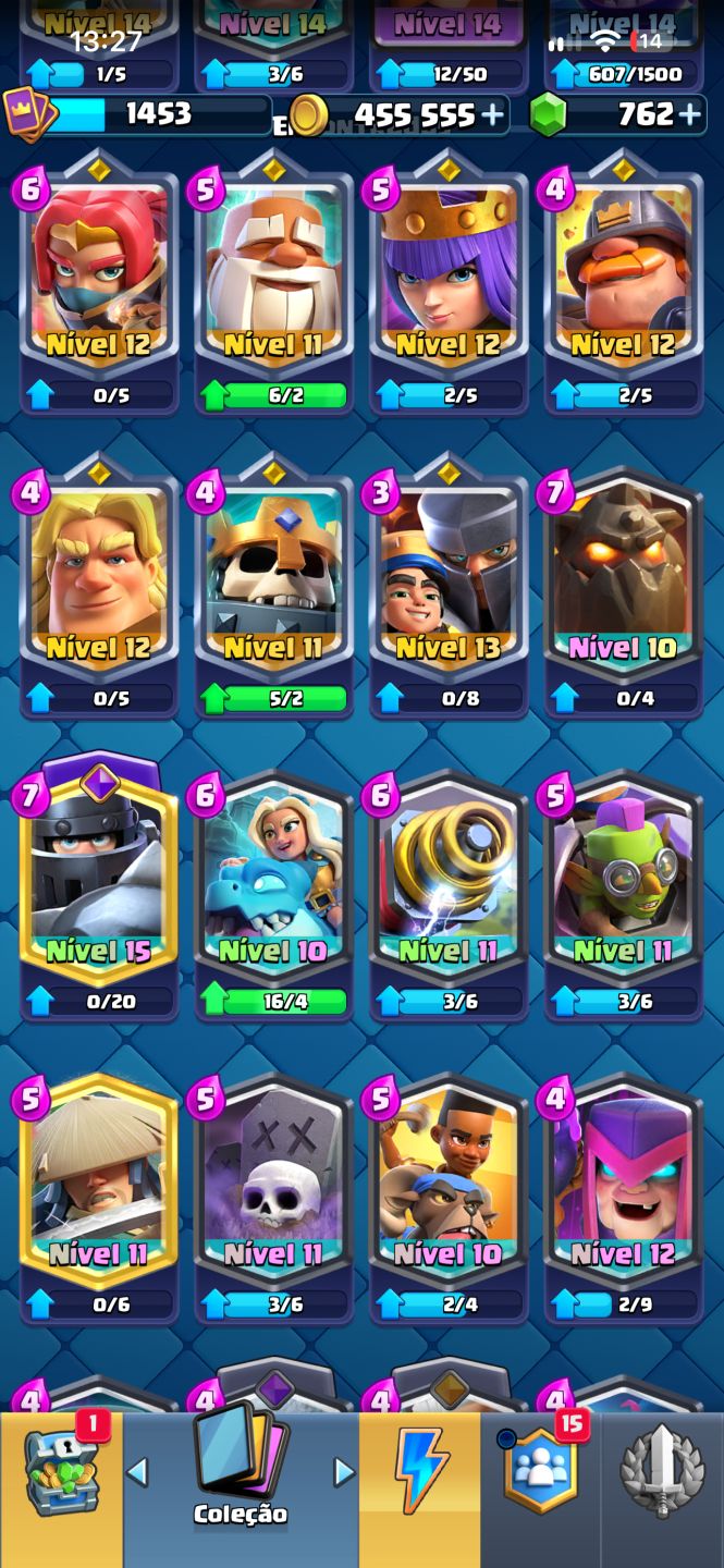 Conta Clash Royale Arena 24 9530 Troféus 762 Gemas 400k Moedas