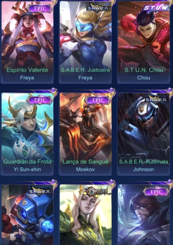 Conta Mobile Legends rara JG, MID, EXP.