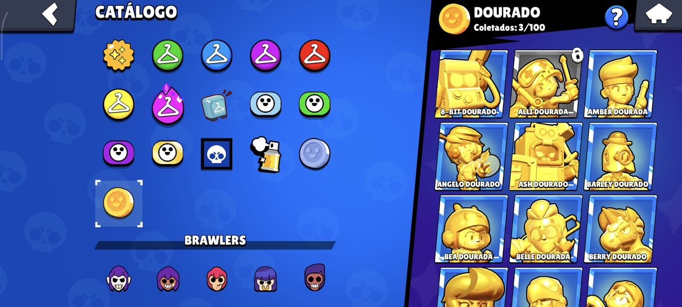 CONTA BRAWL STARS ANTIGA (2019) 96/100 BRAWLERS