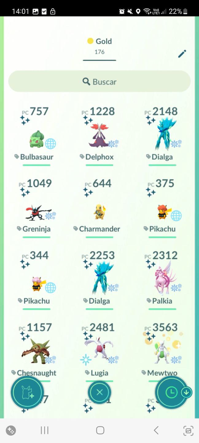 Conta Pokemon GO 700 Shinys Raros Nv 61