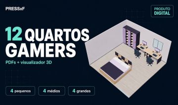 Quarto Gamer: 12 Ideias de Ambientes + Visualizador 3D e PDFs
