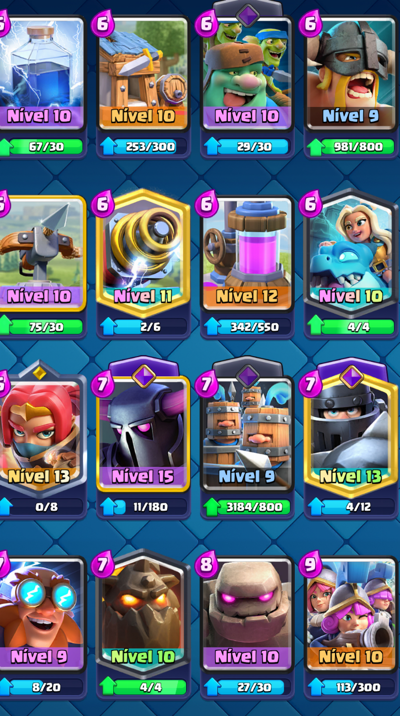 CONTA CLASH ROYALE 9K DE TROFÉUS COM MINI PEKKA NÍVEL 16