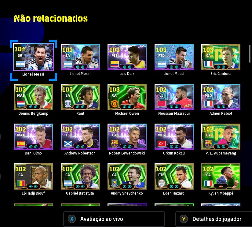 CONTA eFOOTBALL STEAM | FORÇA 3218 | IBRAHIMOVI 110, RONALDINHO, MESSI E MUITO