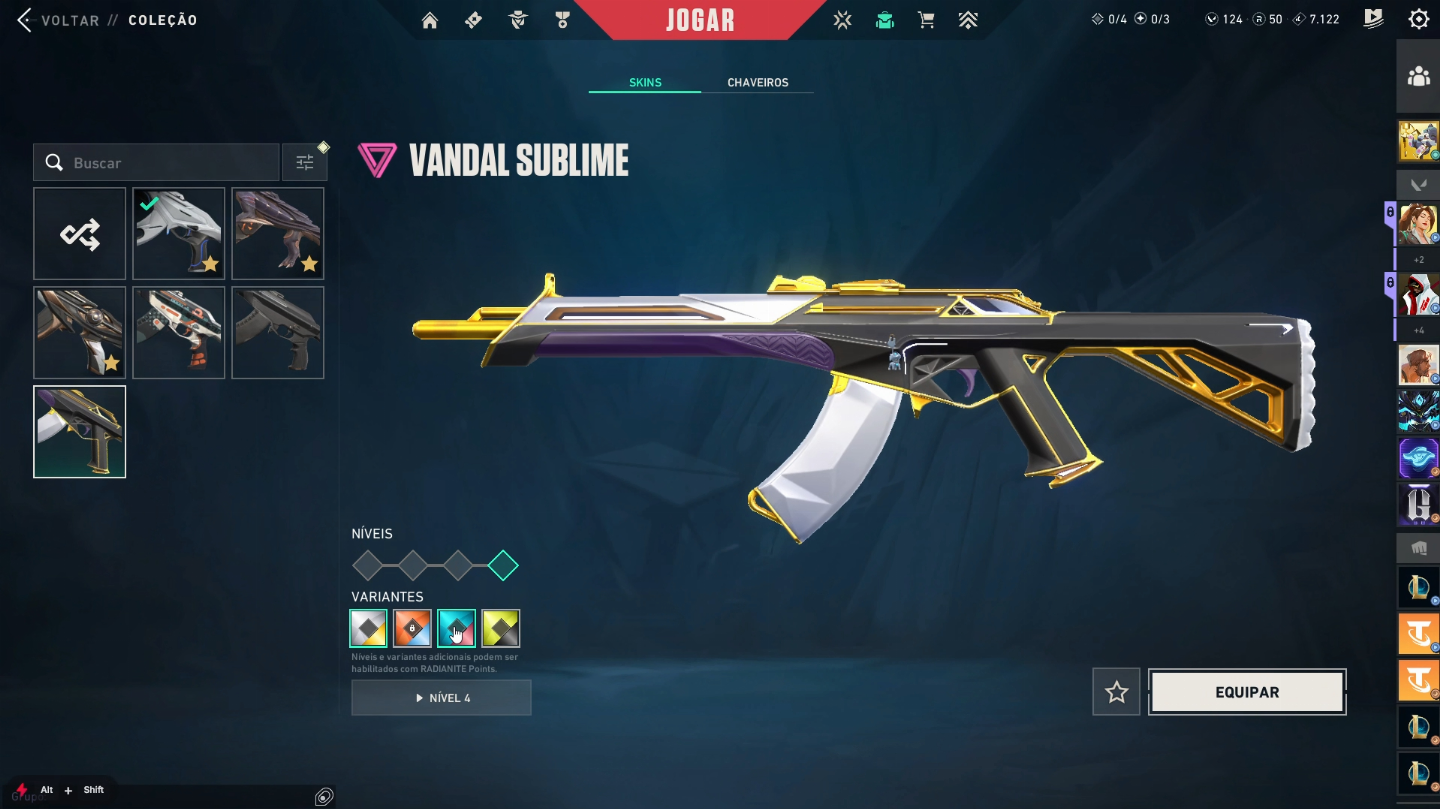 Conta Valorant com Xenocaçadora e muitas skins