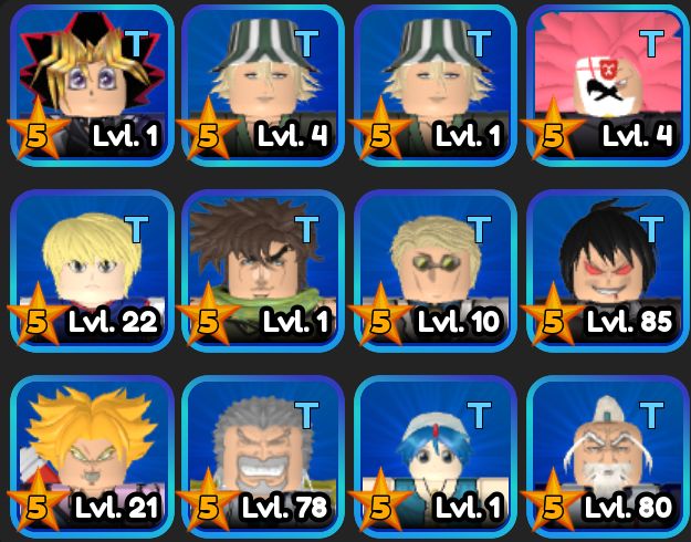 All Star Tower Defense | Serviços | Personagens