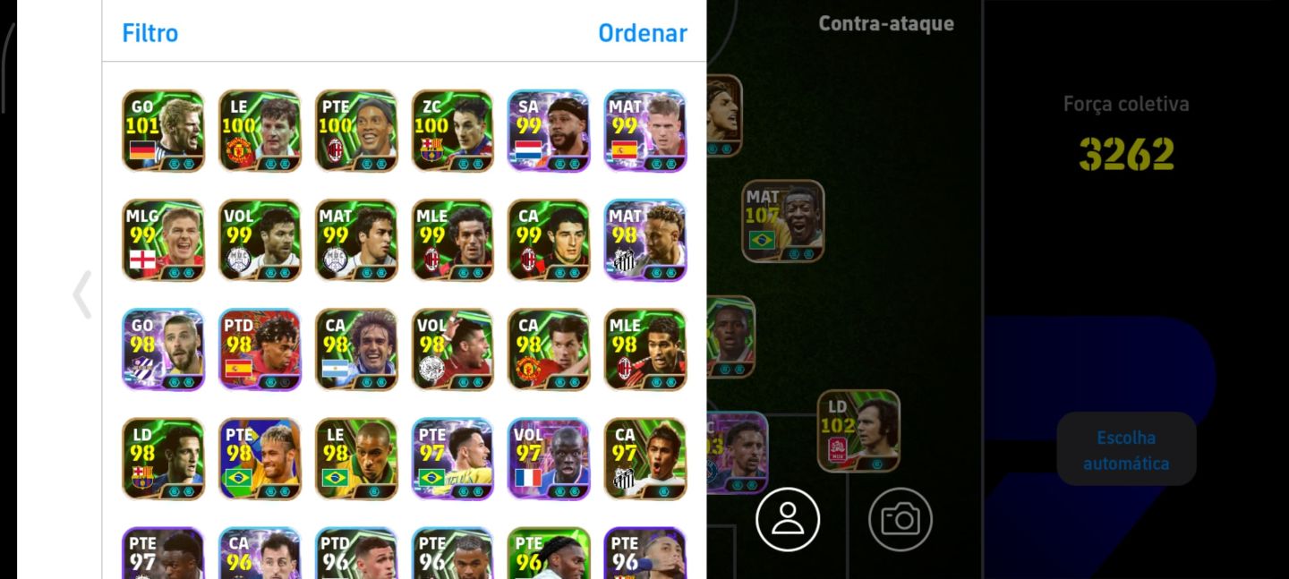 Conta de Efootball (Pelé, Ibrahimovic, Cruyff, Rodri, Vieira, Schemeichel,Salah)