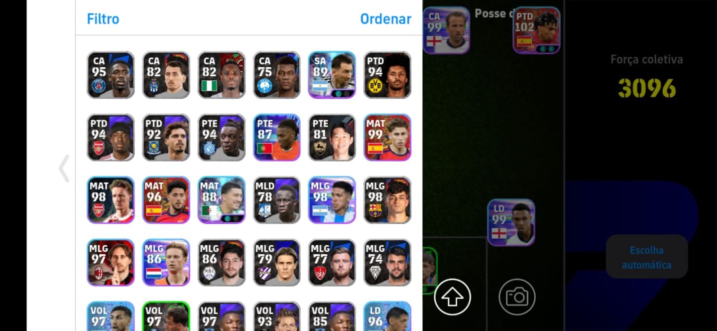 CONTA EFOOTBALL | FORÇA 3096 | 6,7M GP + 4.625 MOEDAS | TIME COMPLETO