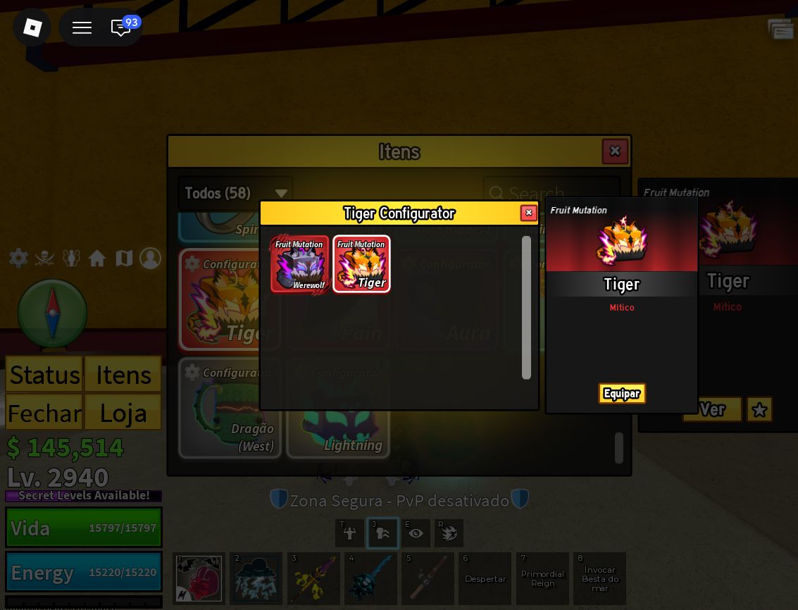 CONTA DE BLOX FRUITS COM DRAGON PERMANENTE NIVEL 2940