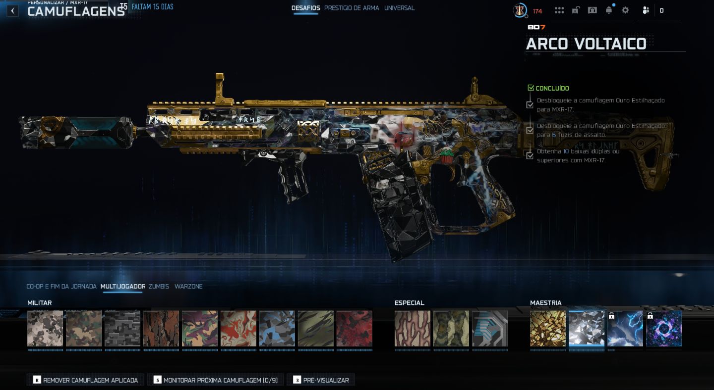 Conta Warzone Prestigio master iridescente