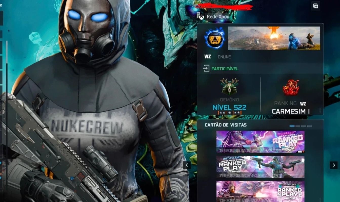 CONTA WARZONE - NUKE B07 - IRIDESCENT EM QUASE TODAS SEASON