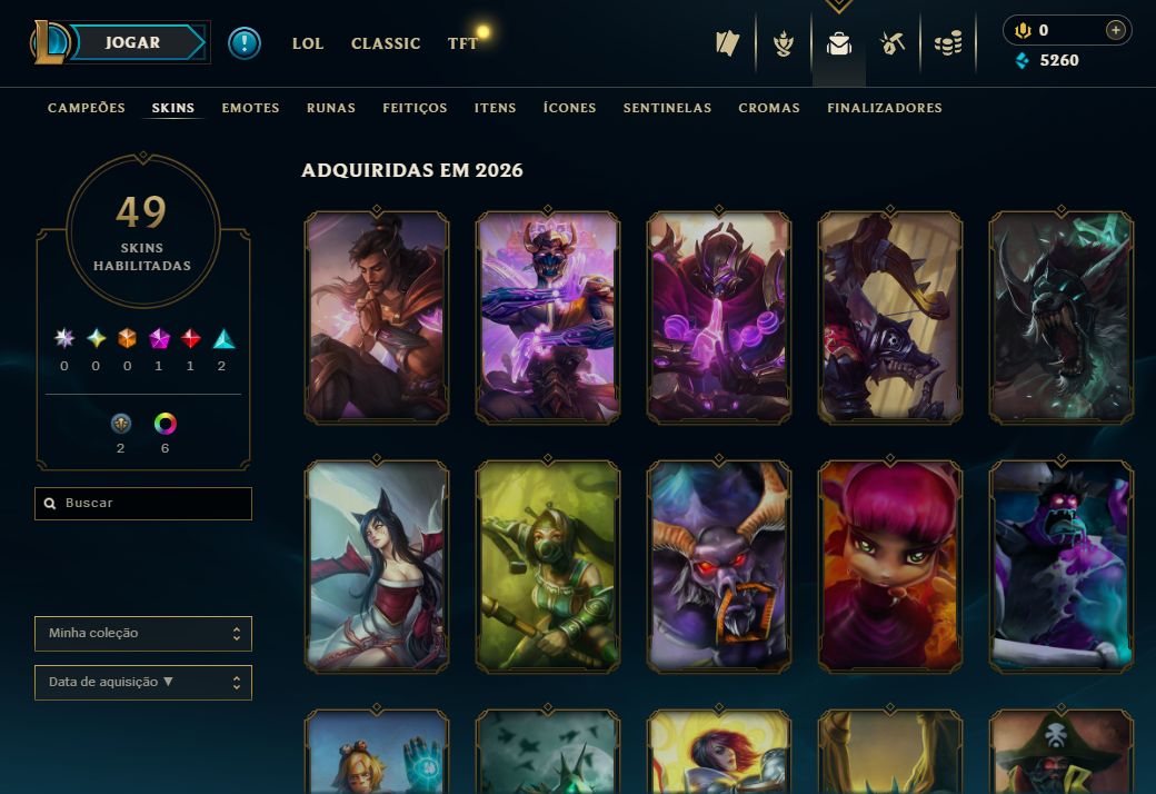 Conta LoL Antiga 2019 | Criada e Upada à Mão | 100% Unranked | Nunca Teve Elo