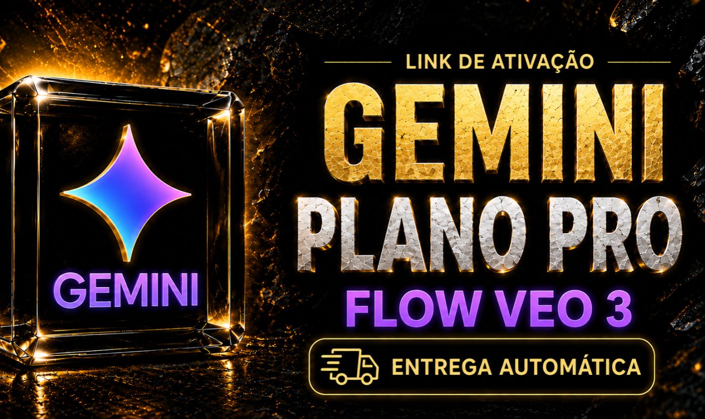 GEMINI AI PRO 1 MÊS | VEO 3.1 1k DE CRÉDITOS + GOOGLE FLOW + 5TB [MENOR PREÇO]