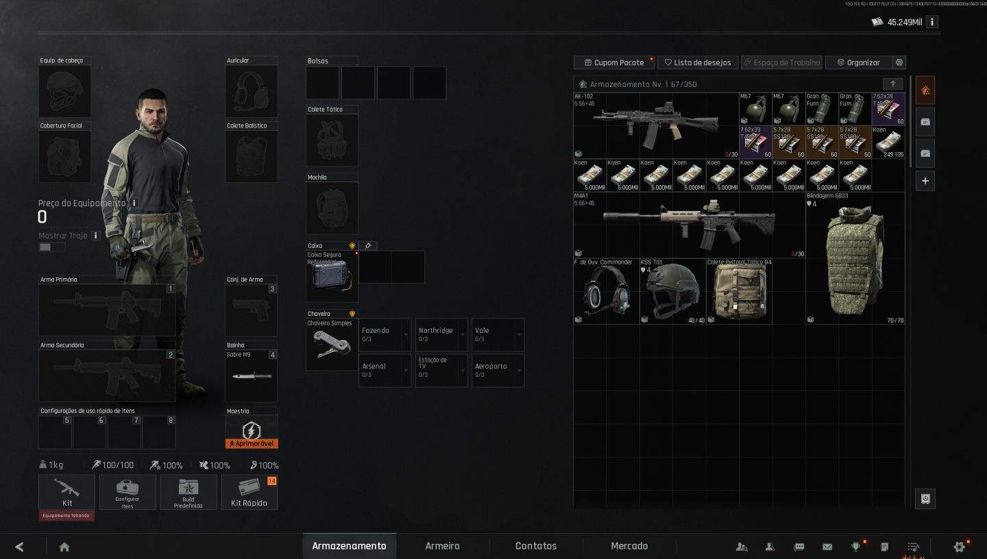 Conta 24 Arena Breakout -PC- 47m basicamente tudo em KOEN - 1 LUVA - 45M de KOEN