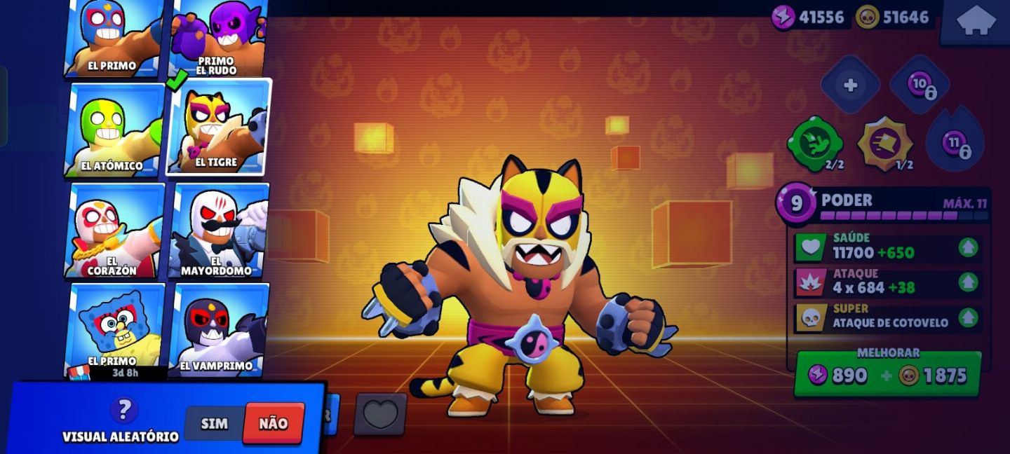 Conta Brawl Stars 61K, +590 gemas, +45k de ouro, Skins Raras, 107 Brawlers