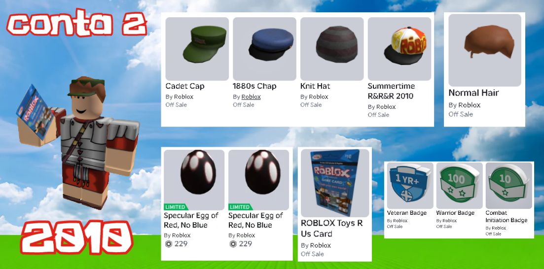 [PROMOÇÃO] CONTAS ANTIGAS ROBLOX 2007, 2008, 2009, 2010 - OFFSALES,RAP, LIMITEDS