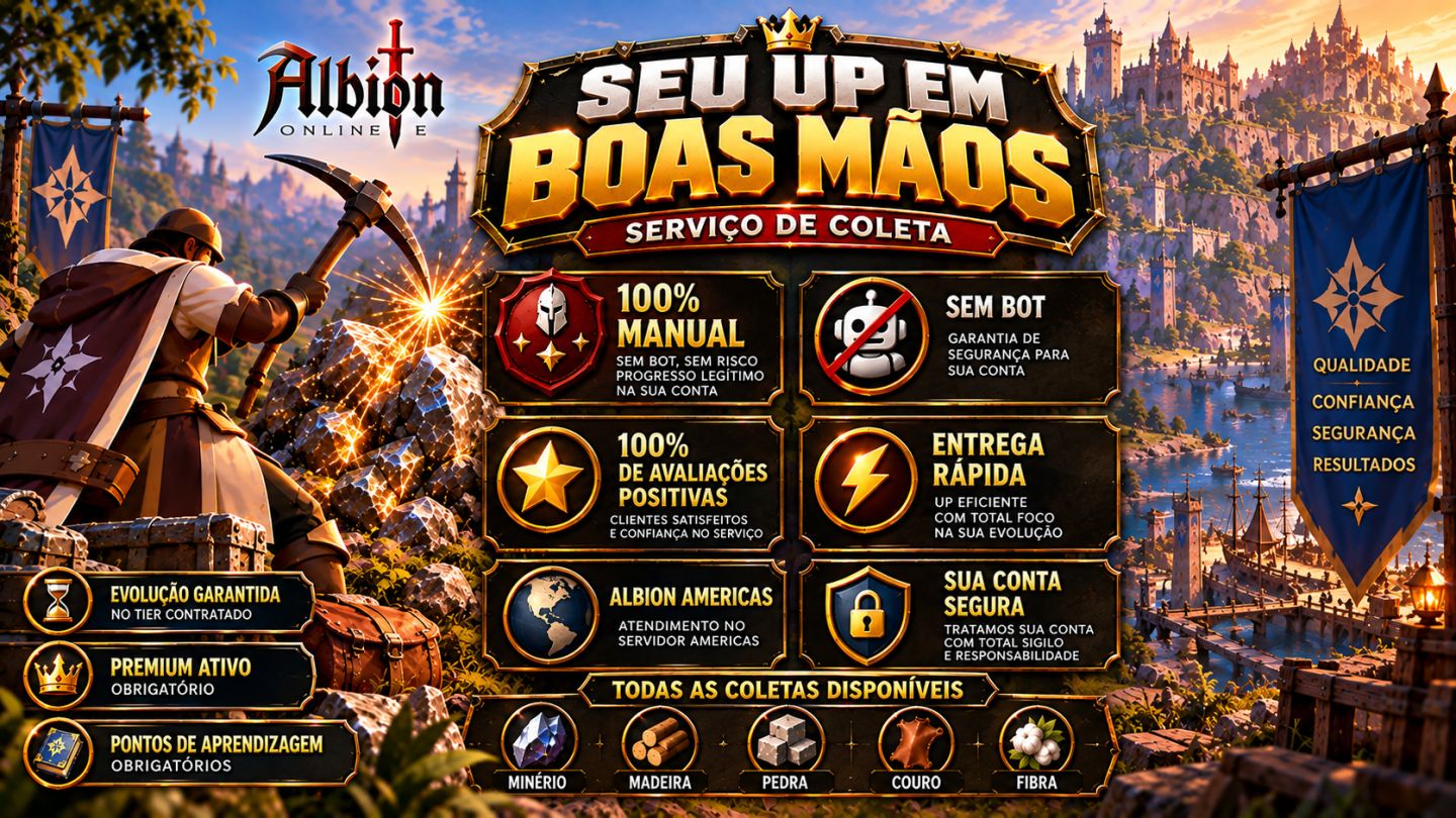 ALBION ONLINE | SERVICE UP DE COLETA T4 AO T8 | AMERICAS