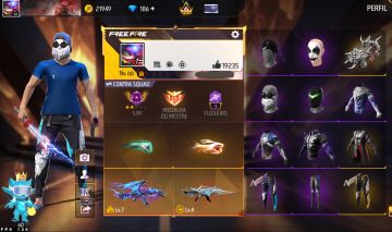 CONTA DE FREE FIRE MUITO GEMADA + VÁRIAS SKINS RARAS