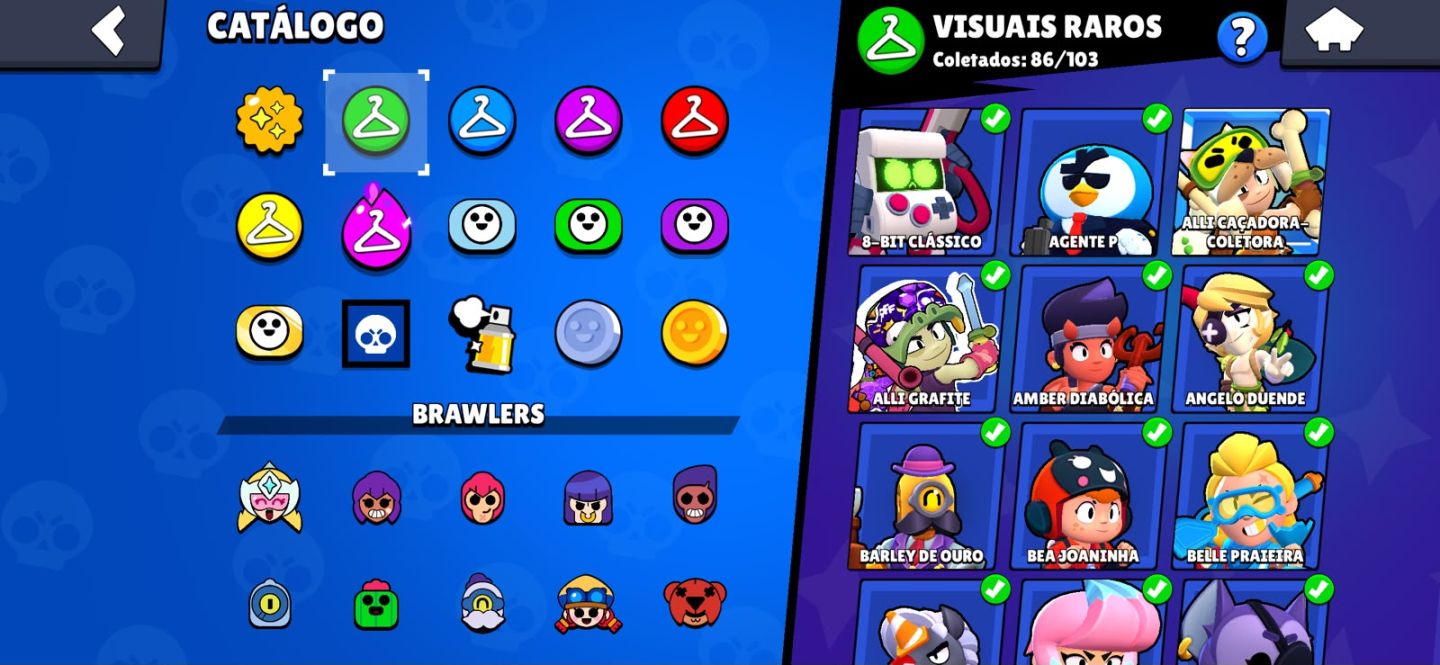Brawl Stars - Conta top - Recheada de Skins LF