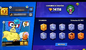 CONTA DE BRAWL STARS | 14K | 62 BRAWLERS | 3 LENDÁRIOS | 2 HÍPER | 2022