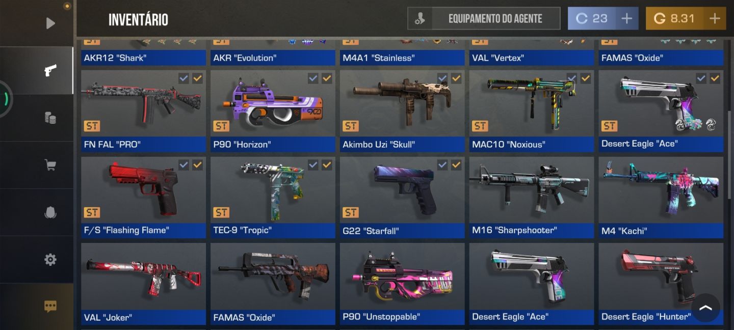 Conta de standoff 2 melhores skin de arma