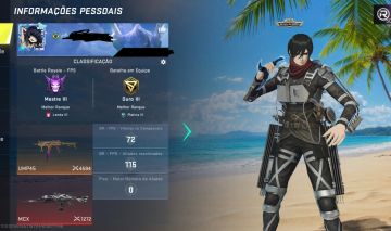 CONTA BLOOD STRIKE | MP7 ETERNA + 3 ULTRAS | MIKASA + LEVI + EVANGELION | RARA