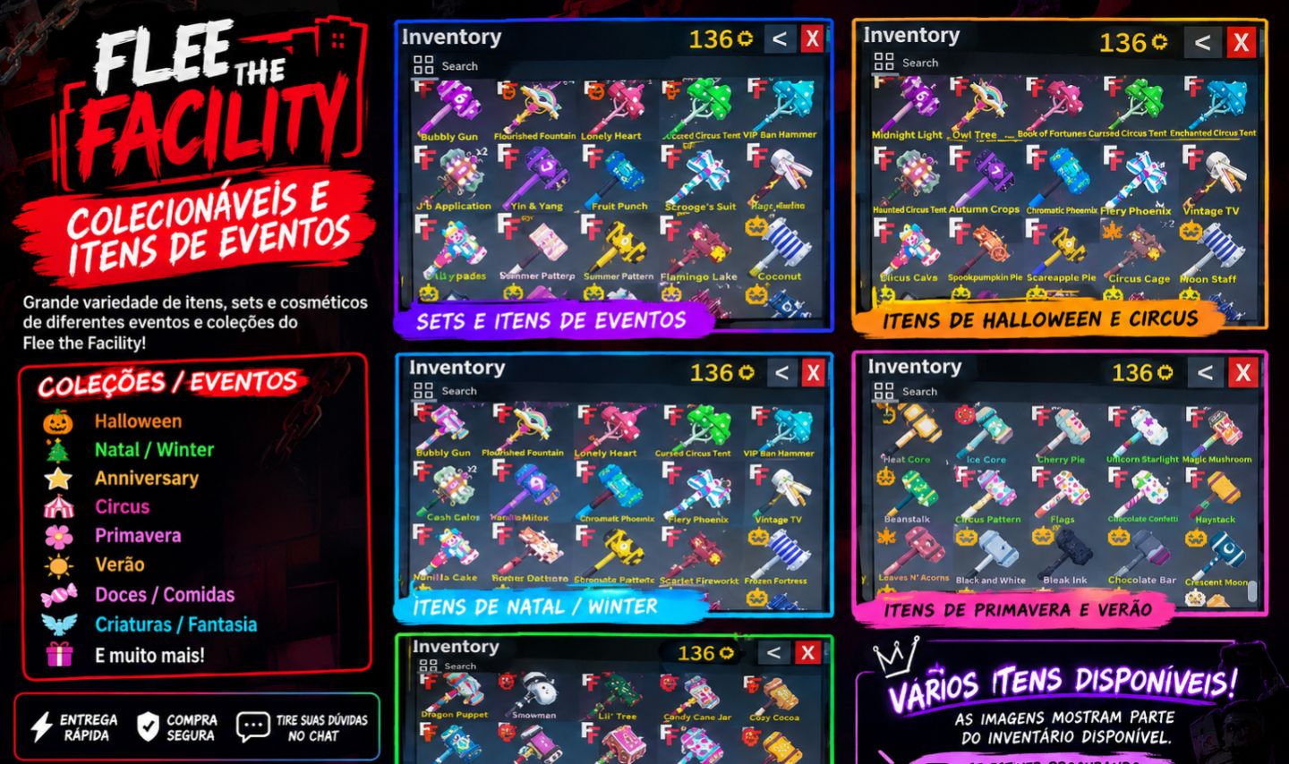 Flee the Facility | Marretas e Sets | Entrega Rápida