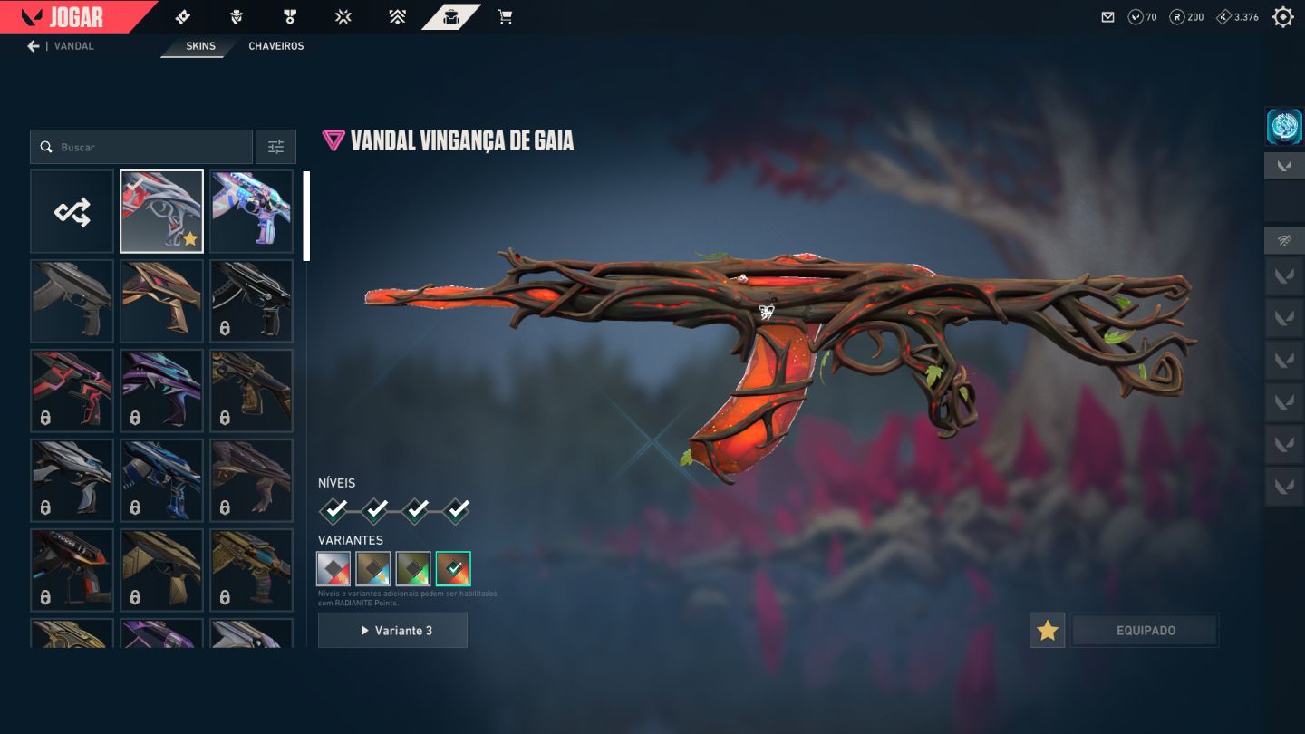 CONTA VALORANT FULL ACESSO | VANDAL GAIA + SHERIFF ONETAP + PHANTOM RADIANT
