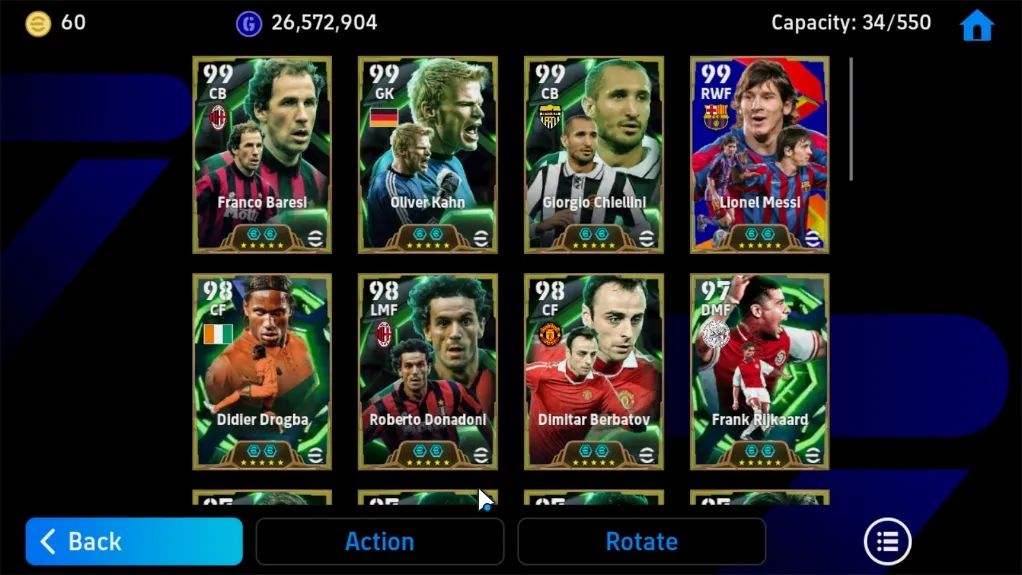 CONTA EFOOTBALL 3204 FC | PLANTEL EPIC | 34 EPICOS | BECKENBAUER & RIJKAARD