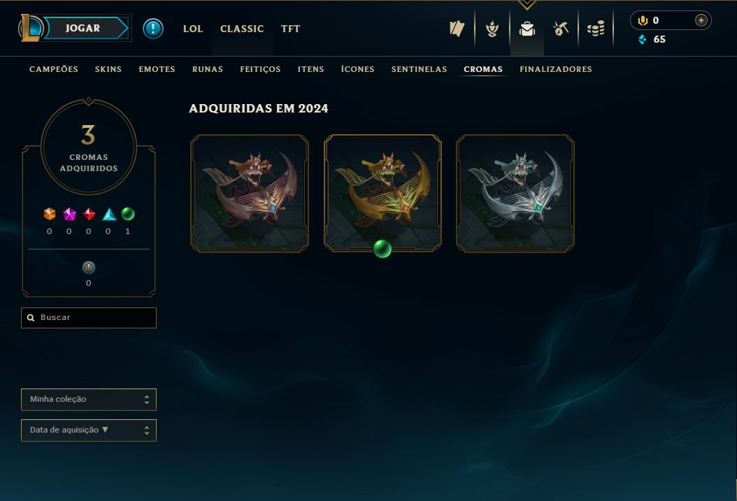 CONTA LOL LVL 49 | 48 SKINS | 39 ÍCONES
