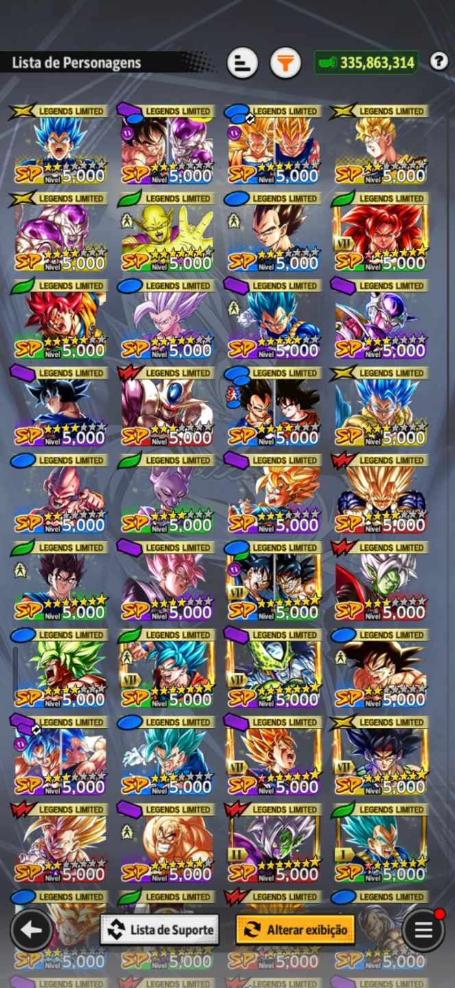 Conta de dragon ball legends muito boa