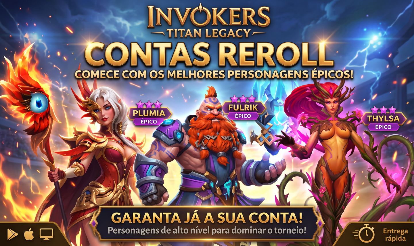 Invokers Titan Legacy | Contas Iniciais com Épicos + Suportes
