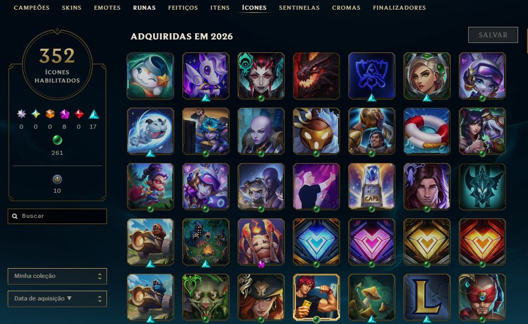 Conta LOL - 354 skins - +140 campeões habilitados- Full acesso - 107k EA - 74 Rp
