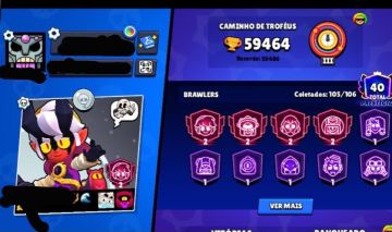 Conta Brawl Stars 59K - 105/107 - 40 Prest - Full P11