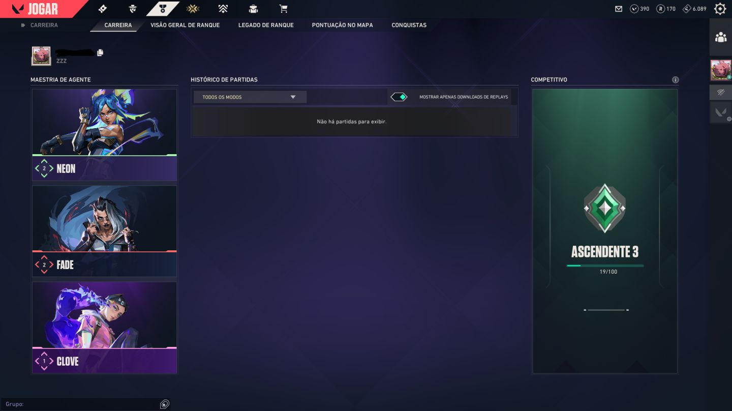 CONTA ASCENDENTE COM FACA KARAMBIT RGX E ZEROFANG, 2 VANDAL E 2 PHANTOM