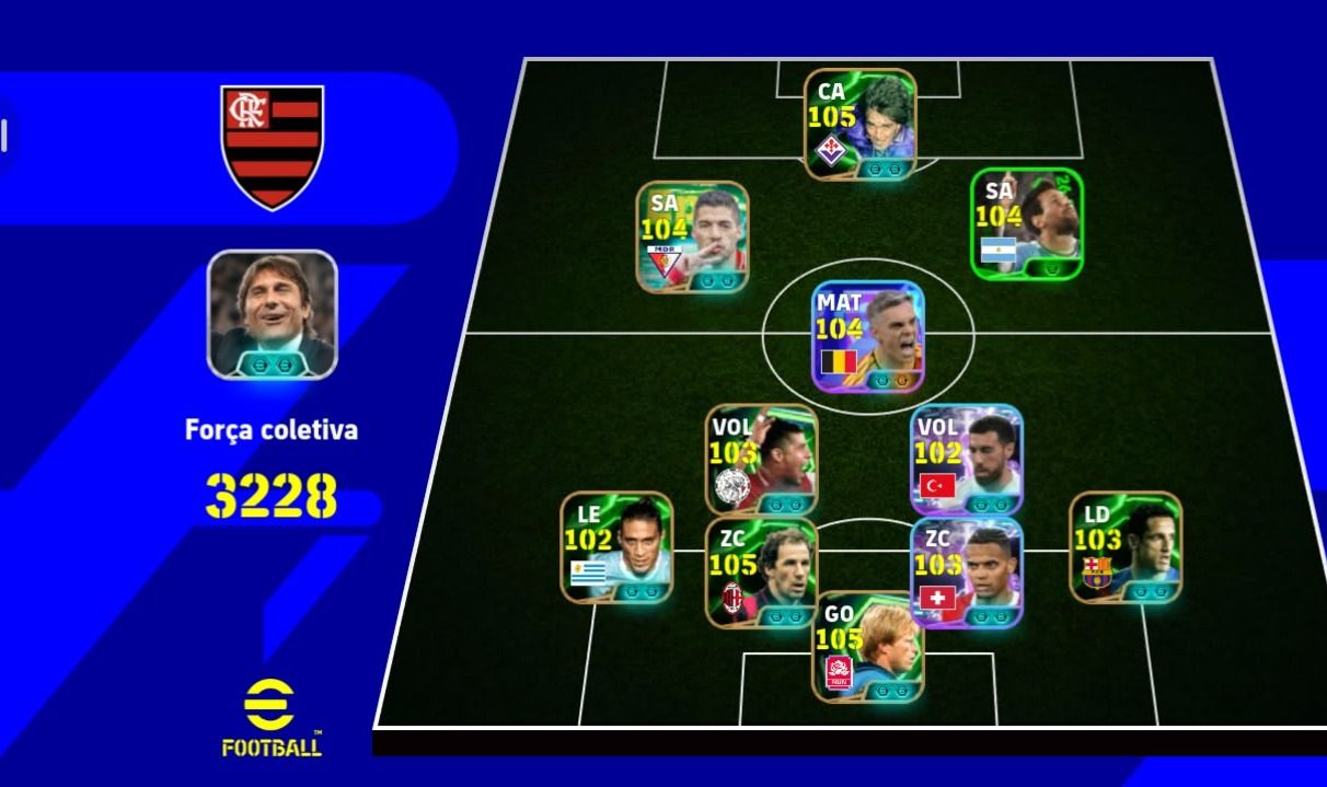 Conta de Efootball 3228 com Time Espetacular por um Ótimo Preço