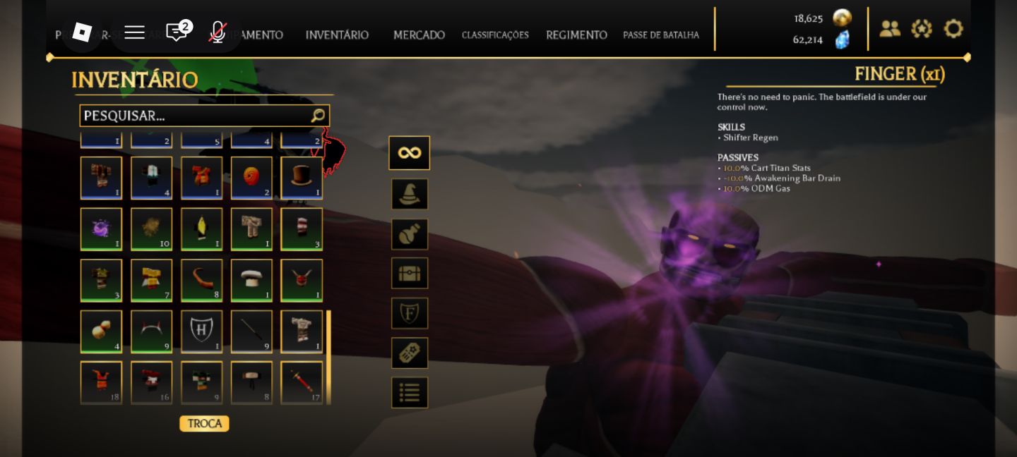 Conta de aotr Full com helos fritiz skin e vários outros jogos