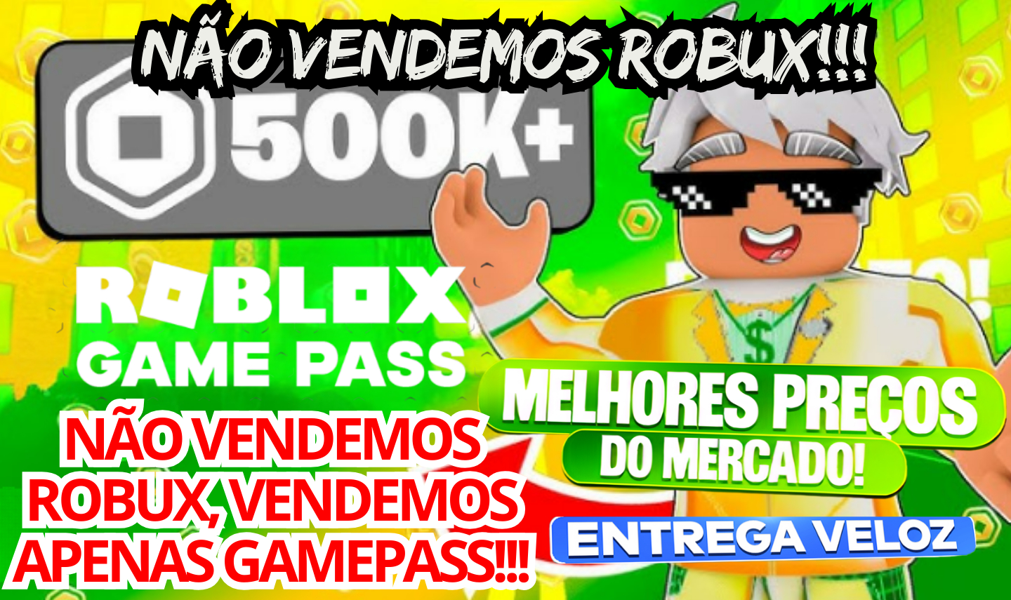 [MENOR PREÇO] GAMEPASS PARA QUALQUER JOGO DO ROBLOX [VIA PRESENTE] TOP!!