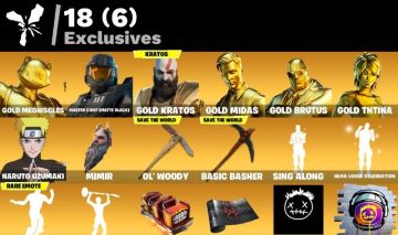 ( MENOR PREÇO! ) CONTA DE FORTNITE COM GOLD KRATOS | GOLD MIDAS | GOLD MUSCLES