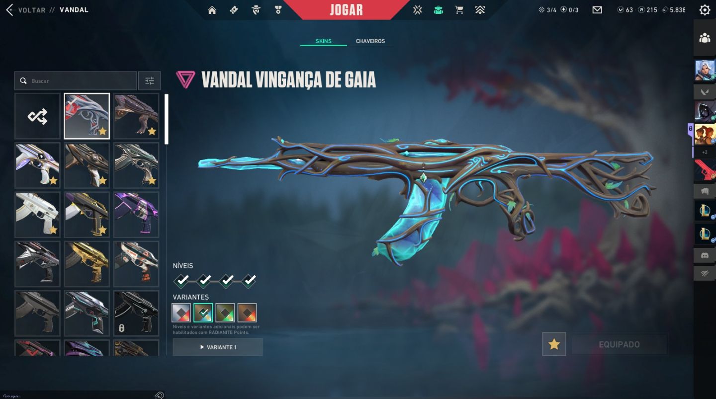 CONTA VALORANT KURONAMI+ PHANTOM RECONHECIMENTO +VANDAL GAIA+OPERATOR SAQUEADOR"